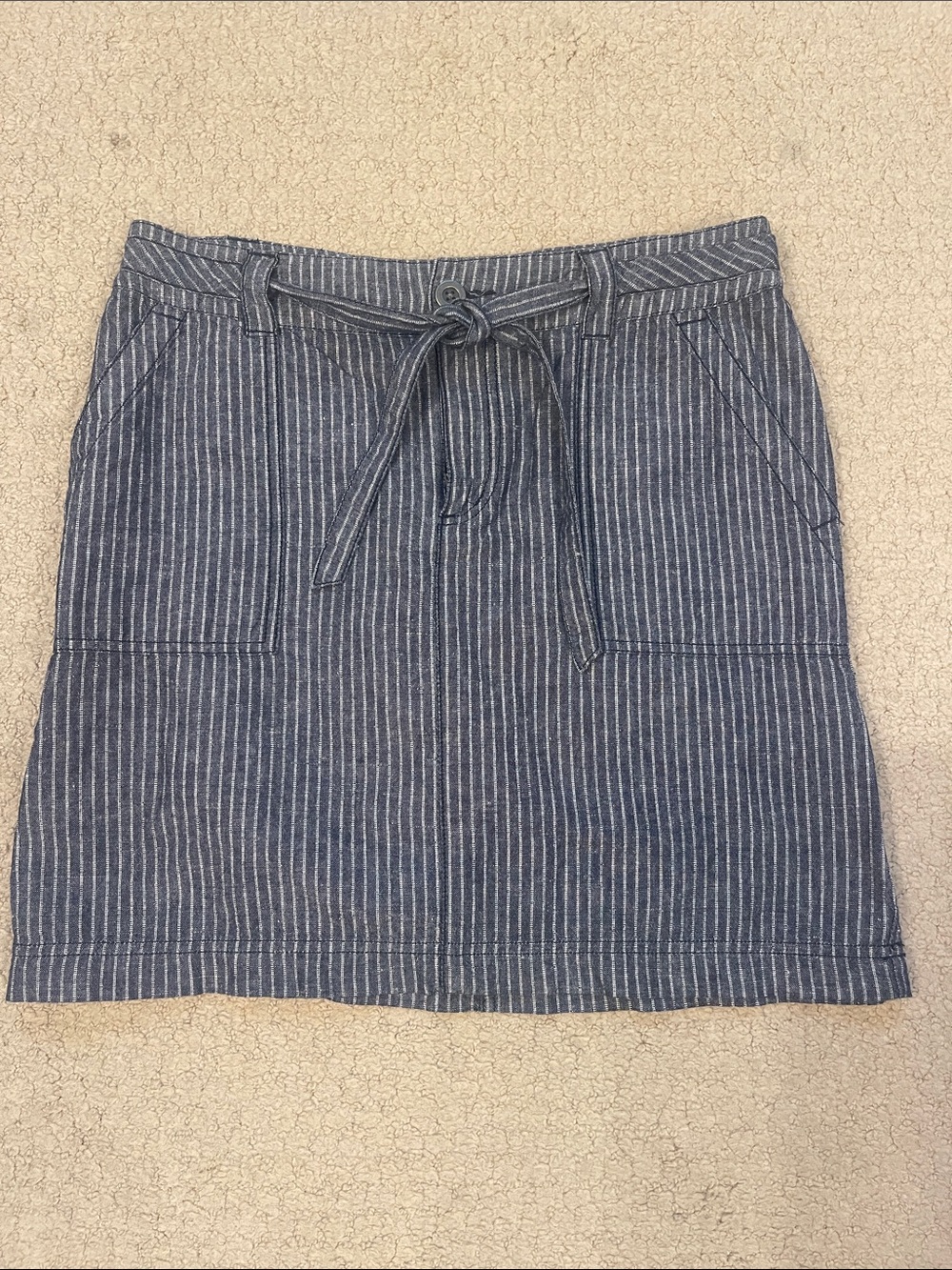 Merona Women's Blue Stripe Tie-Waist Skirt